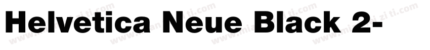 Helvetica Neue Black 2字体转换